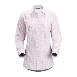 Arc'teryx Jacaranda Melodie Plaid Button Down LS Shirt Size XL Pink White